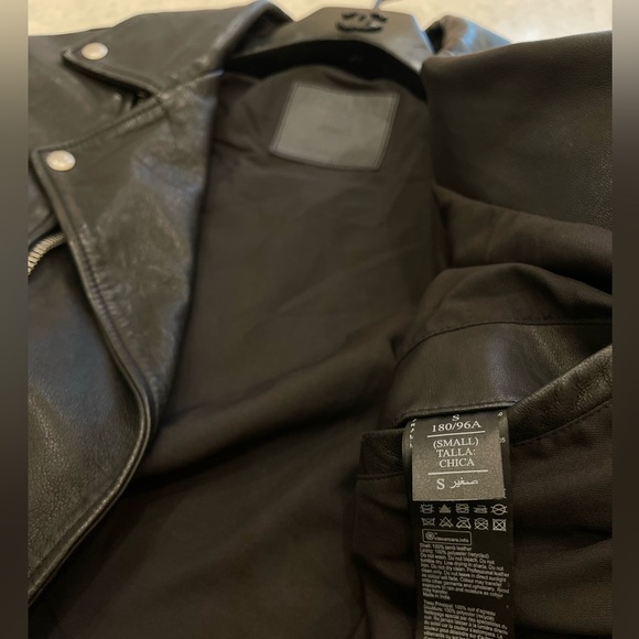 ALLSAINTS Milo Leather Biker Jacket in Black Size S - Picture 14 of 16